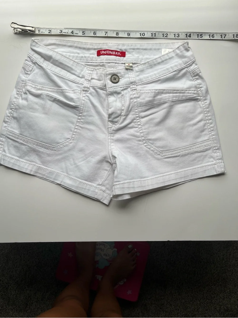 UNIONBAY White Women's Denim Short Shorts